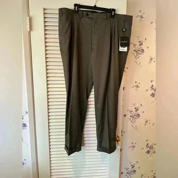 NWT Lauren Ralph Lauren Ultraflex Pants in Taupe 44Wx30L - Picture 1 of 6
